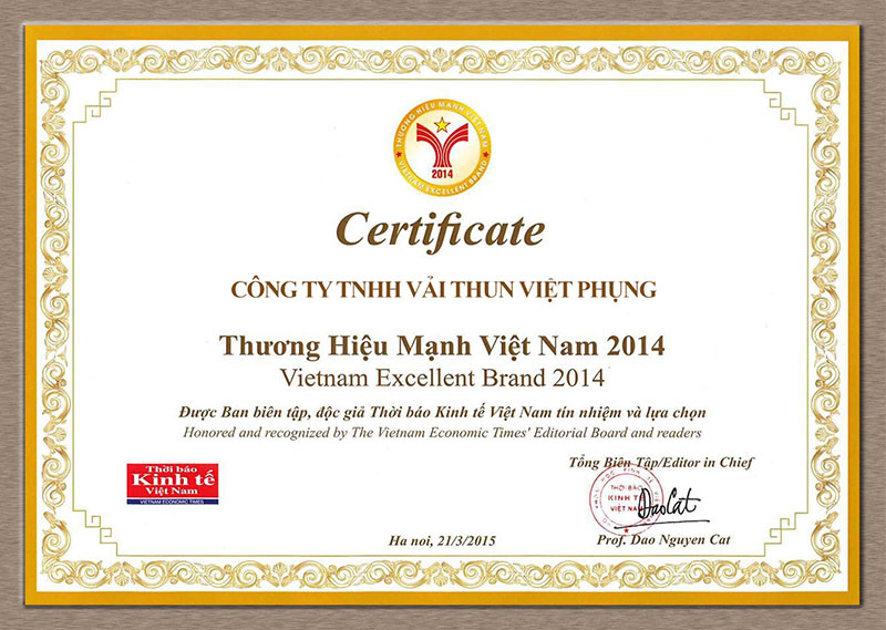Giải thưởng Thương hiệu mạnh Việt Nam 2014